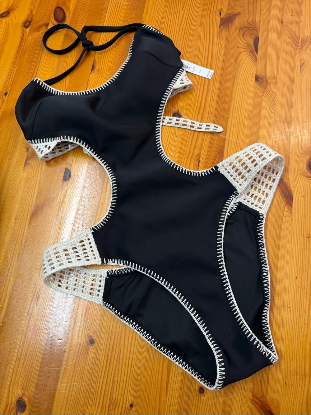 Victoria’s Secret Archives Crochet Scuba Cheeky Monokini One-Piece Swimsuit XL
